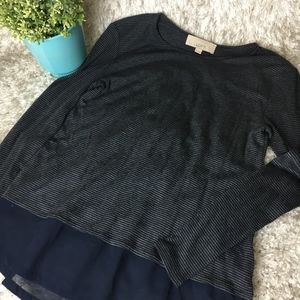 Women's Loft Long Sleeve Blouse w/Sheer Size S